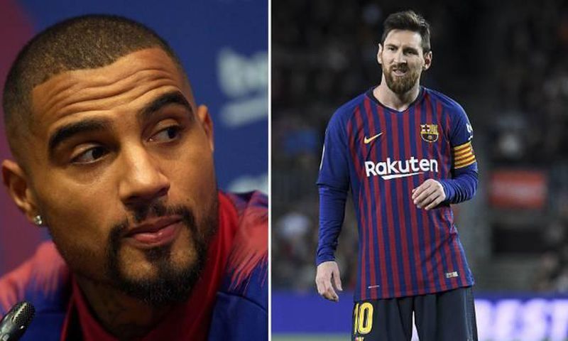 Kevin-Prince Boateng and Lionel Messi