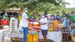 Young Africans star Michael Sarpong Foundation donates to Royal Seed Orphanage