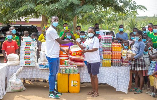 Young Africans star Michael Sarpong Foundation donates to Royal Seed Orphanage