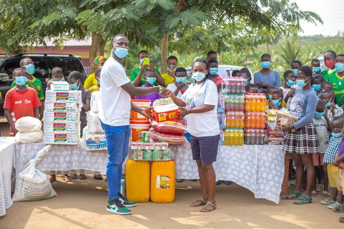 Young Africans star Michael Sarpong Foundation donates to Royal Seed Orphanage