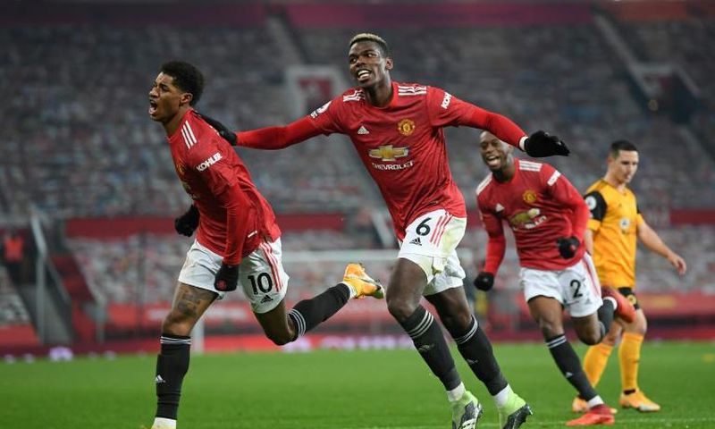 Title charge - Marcus Rashford (left) is spearheading Manchester United's bid to be crowned Premier League champions