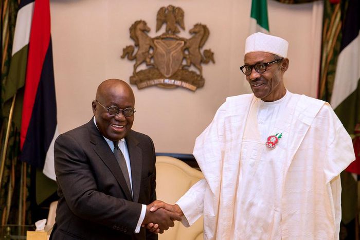Mahammadu Buhari with Nana Addo