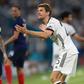 Germany forward Thomas Mueller shows his frustration in Tuesday's defeat to France