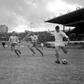 Josip Skoblar (R) shoots during his record French League season of 1970/71
