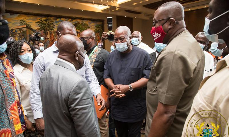 President Akufo-Addo and Former president John Mahama in peace agreement
