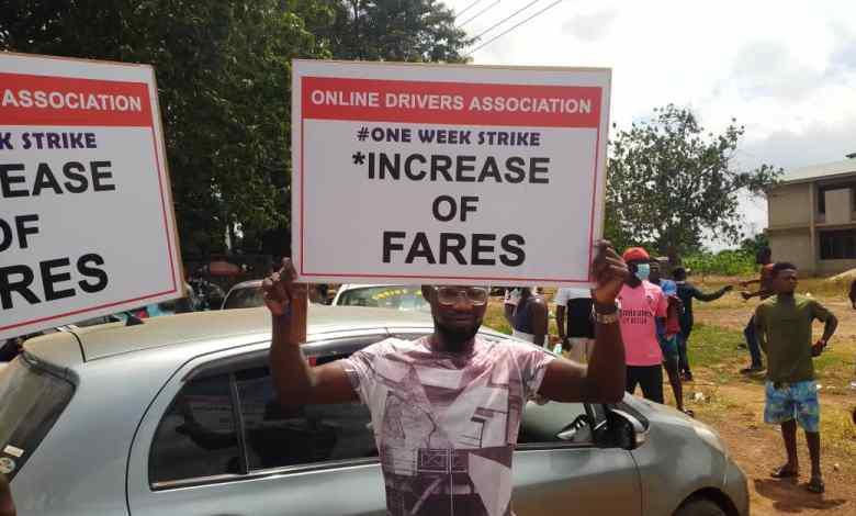 Uber and Bolt drivers hit the streets to protest over poor fares