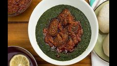 Ayoyo stew with beef sauce