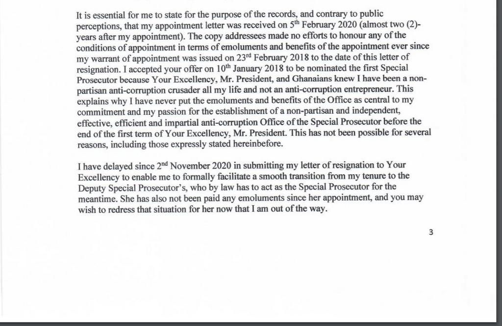 Martin Amidu has resigned as Special Prosecutor