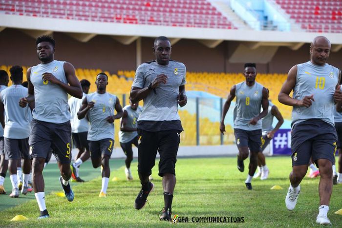 Photos: Ayew brothers, Partey join Black Stars training ahead of Sao Tome clash