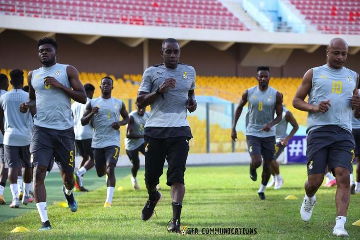 Photos: Ayew brothers, Partey join Black Stars training ahead of Sao Tome clash