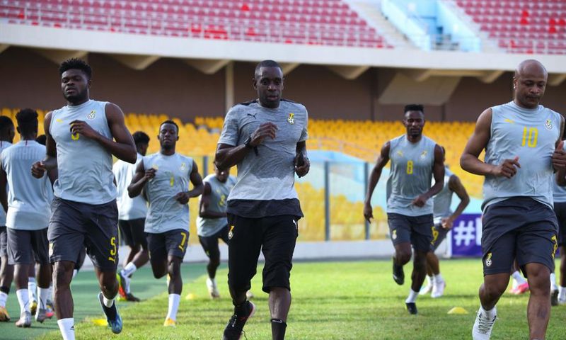 Photos: Ayew brothers, Partey join Black Stars training ahead of Sao Tome clash