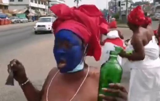Naa ye We traditionalists  storm the streets to perform  rituals against MzBel