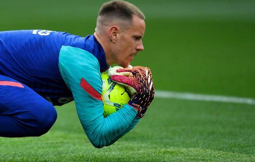 Barcelona's German goalkeeper Marc-Andre ter Stegen