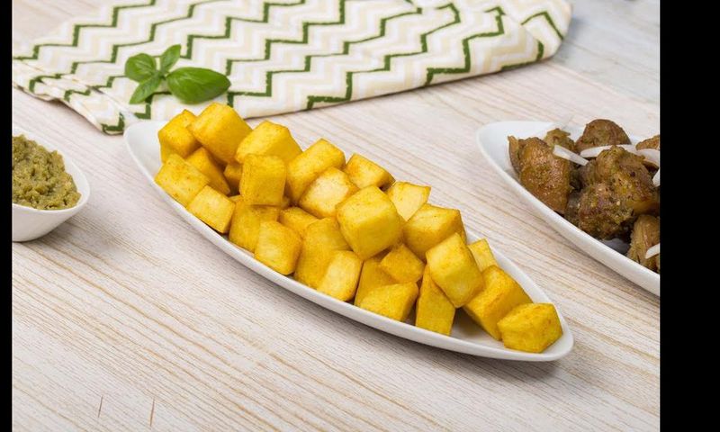 Tumeric coated yam