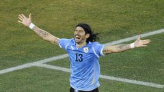 Sebastian Abreu converted the winning spot kick when Uruguay beat Ghana in a  2010 World Cup quarter-final