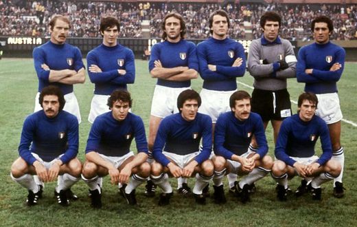 Paolo Rossi, seen here standing second from left before Italy's World Cup second-round match against Austria in Buenos Aires in 1978, had a football career that verged from euphoric highs to tragic lows