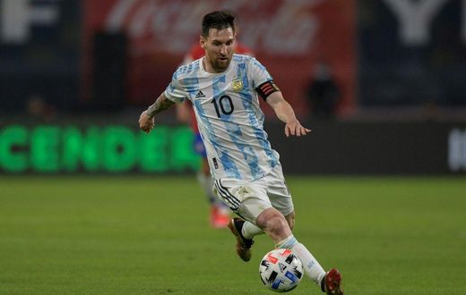 Argentina captain Lionel Messi scored a penalty and hit the woodwork with a freekick but was denied three times by fine saves from Chile goalkeeper Claudio Bravo