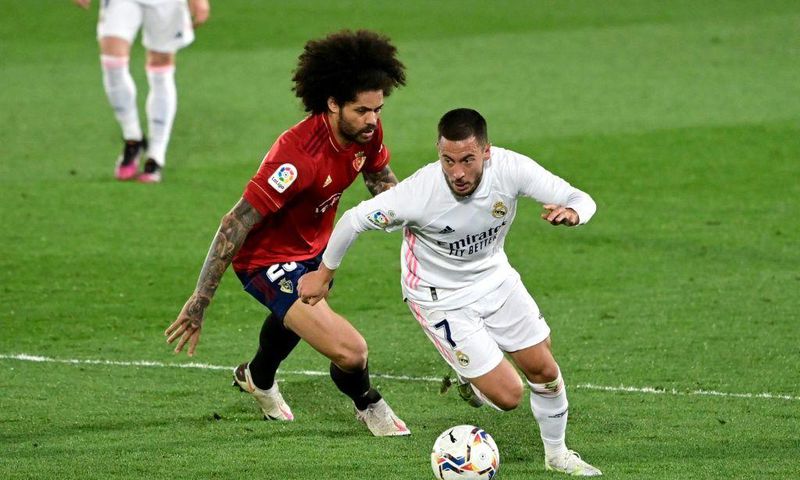 Eden Hazard (right) makes his return to Stamford Bridge with Real Madrid in Wednesday's Champions League semi-final, second leg