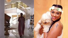 Pascaline Edwards shows off her massive, luxurious living room