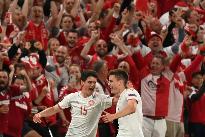 Denmark's win over Russia and passage into the Euro 2020 last 16 was celebrated wildly by the country's passionate support