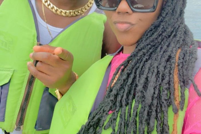 Stonebwoy and Luoisa on a weekend getaway with their family