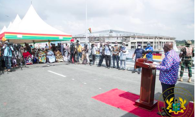 President Akufo-Addo Commissions Phase 1 Of Obetsebi Lamptey Interchange