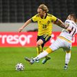 Emil Forsberg (L) scored one and set up another in a 3-1 win over Armenia