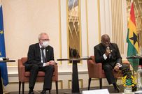 President Nana Addo Dankwa Akufo-Addo with the President of the European Investment Bank, Dr Werner Hoyer