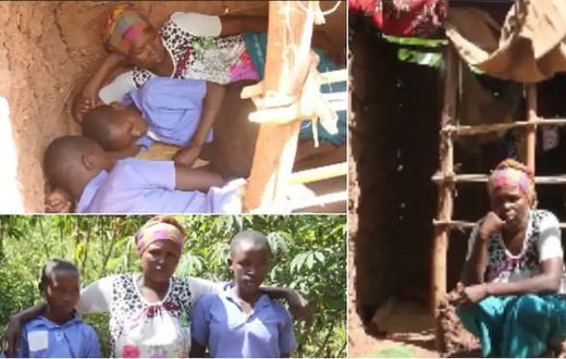 Woman and her 3 school-going children have been living inside toilet for 6 years