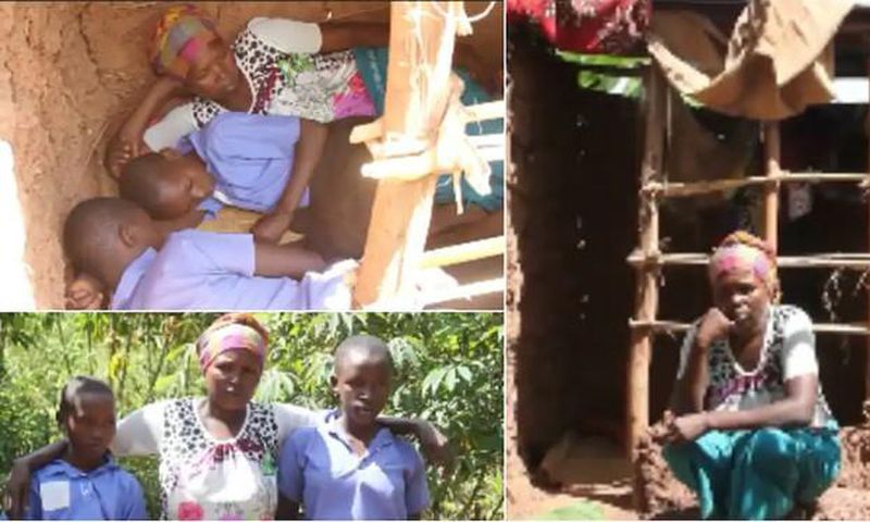 Woman and her 3 school-going children have been living inside toilet for 6 years