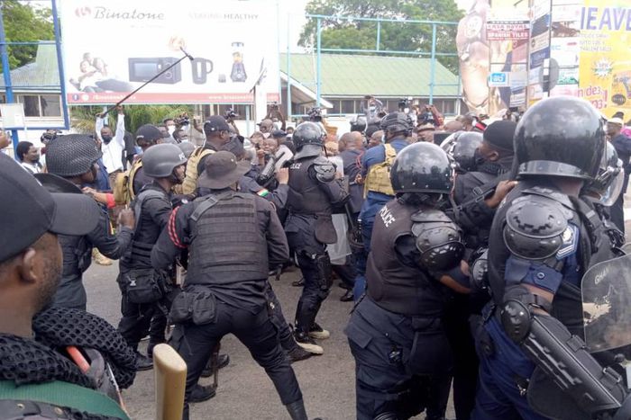 Ghana Police clash with NDC MPs