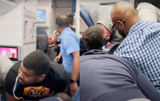 Passengers subdue unruly flight attendant as captain calls for help