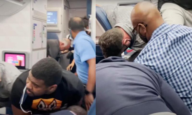 Passengers subdue unruly flight attendant as captain calls for help