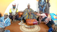 Chiefs sacrifice goat and fowls on Buipe-Tamale road to sack accident-causing spirits