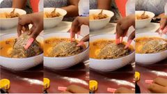 Ladies with long artificial nails can’t eat tasty-looking tilapia in light soup