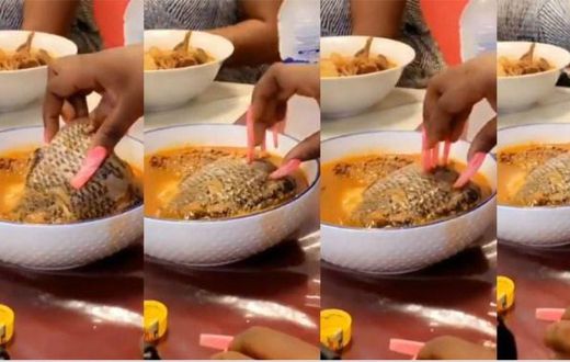 Ladies with long artificial nails can’t eat tasty-looking tilapia in light soup