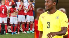 Asamoah Gyan sends well wishes to Christian Erikson as Danish star collapses