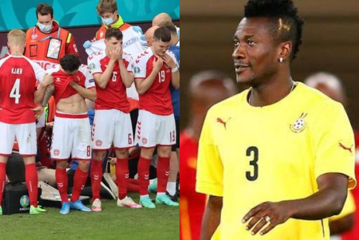 Asamoah Gyan sends well wishes to Christian Erikson as Danish star collapses