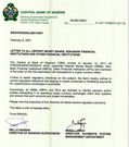 Statement from Central Bank of Nigeria