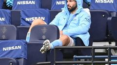 Sergio Aguero missed a penalty in Manchester City's 2-1 defeat by Chelsea