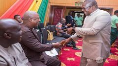 Mahama congratulates Alban Bagbin on his election as Speaker of Parliament