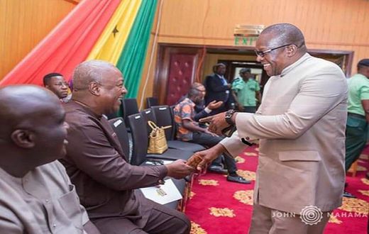 Mahama congratulates Alban Bagbin on his election as Speaker of Parliament