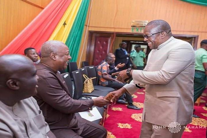 Mahama congratulates Alban Bagbin on his election as Speaker of Parliament
