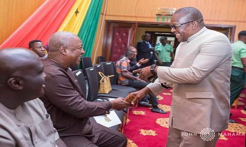 Mahama congratulates Alban Bagbin on his election as Speaker of Parliament