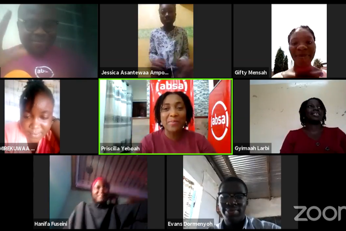 ReadyToWork participants engaging in the virtual session