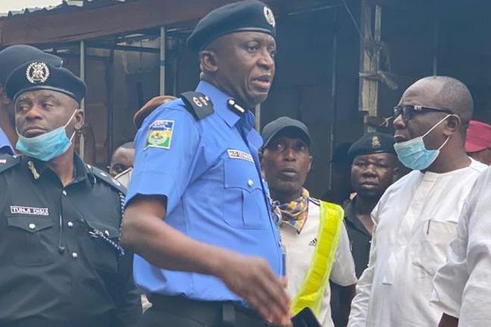 Lagos State Commissioner of Police (CP), Hakeem Odumosu (M). [Twitter/@malikandu]