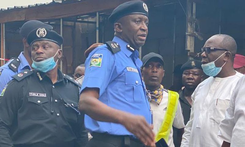 Lagos State Commissioner of Police (CP), Hakeem Odumosu (M). [Twitter/@malikandu]