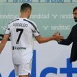 Cristiano Ronaldo (L) could play his final Juventus match against Bologna