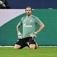 Schalke goalkeeper Ralf Faehrmann was powerless to prevent Freiburg winger Roland Sallai scoring two second-half goals