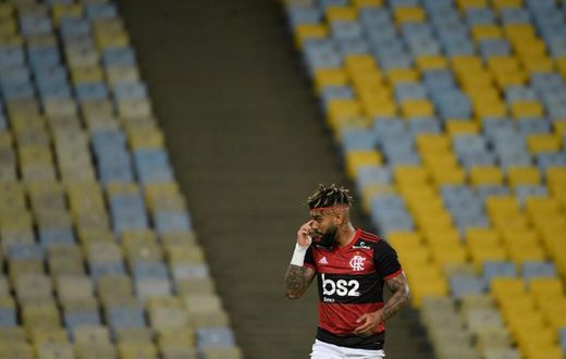 Brazilian striker Gabriel "Gabigol" Barbosa (pictured June 2020) was arrested at a large gathering in the rich Vila Olimpia neighborhood of Sao Paulo